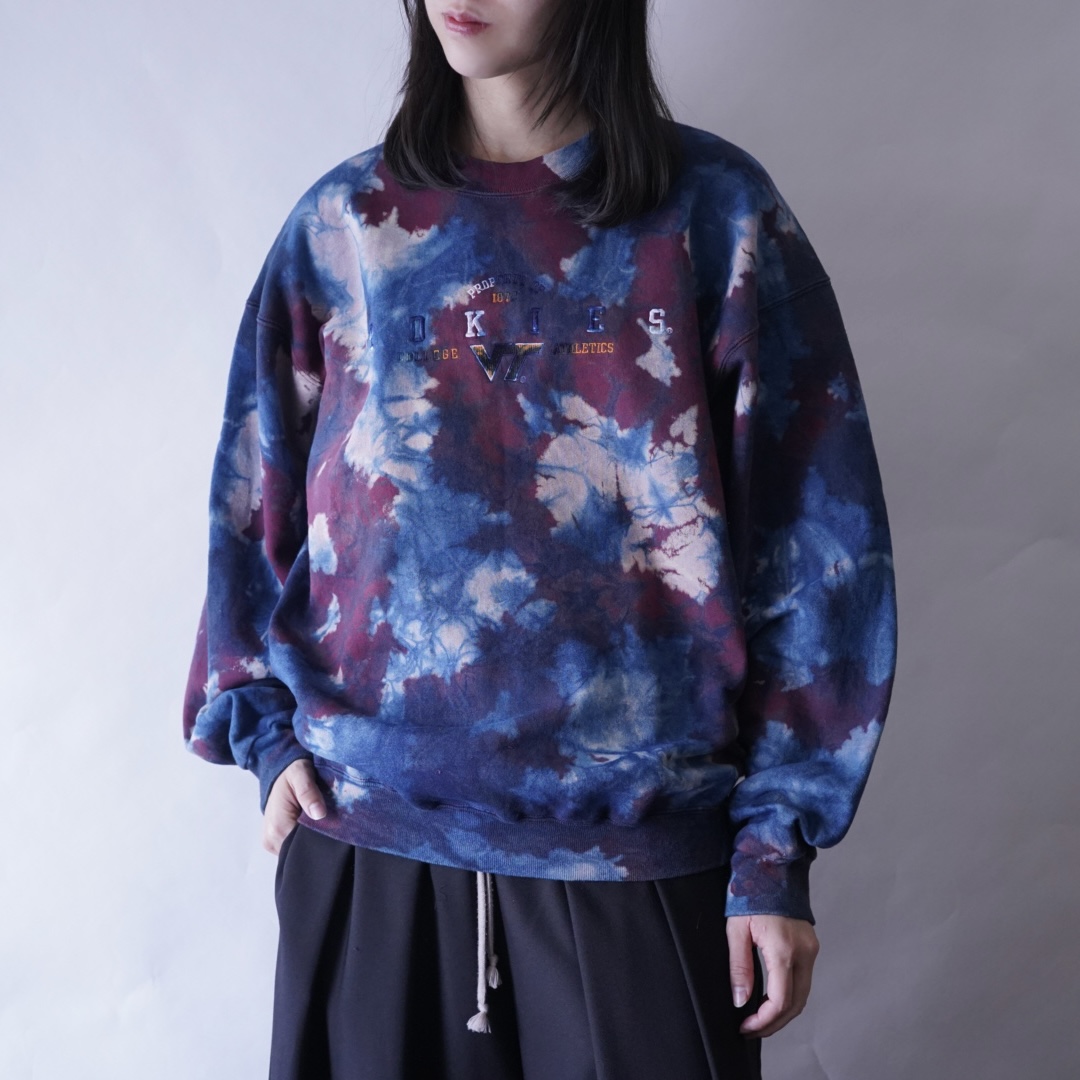 【藍染REMAKE】gradation pattern “一点モノ” sweat