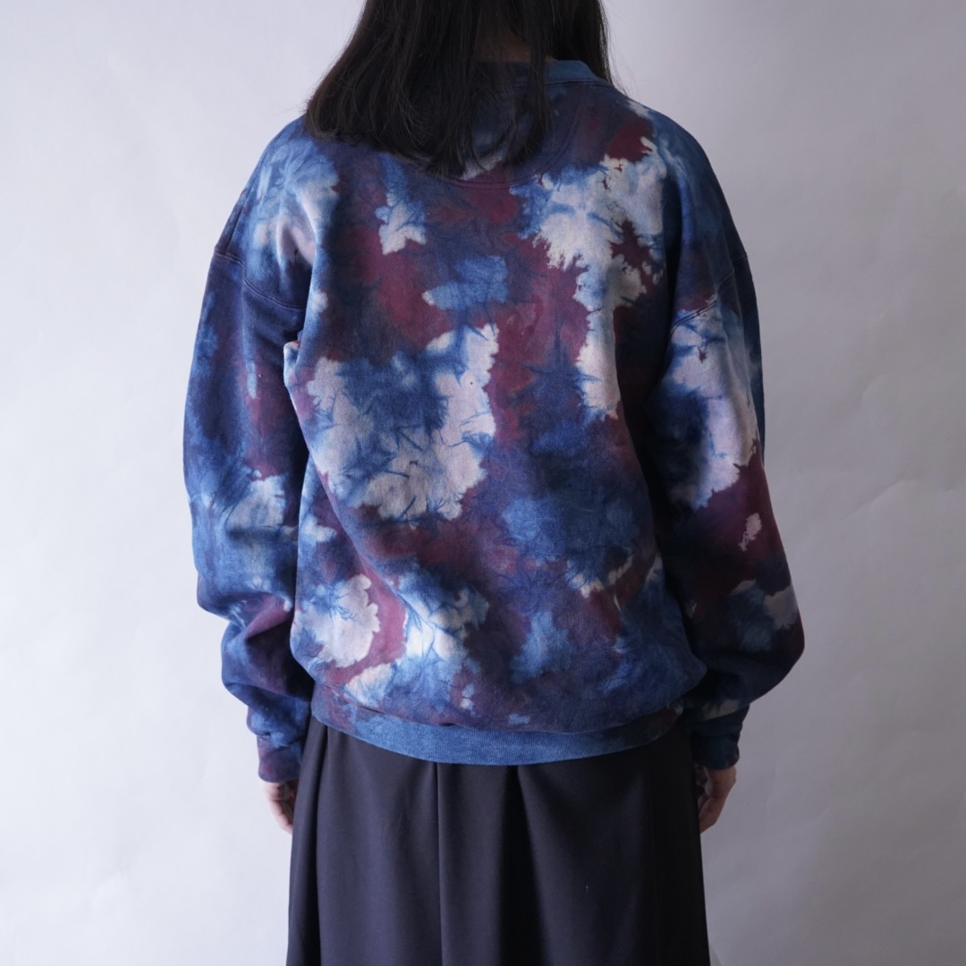 【藍染REMAKE】gradation pattern “一点モノ” sweat