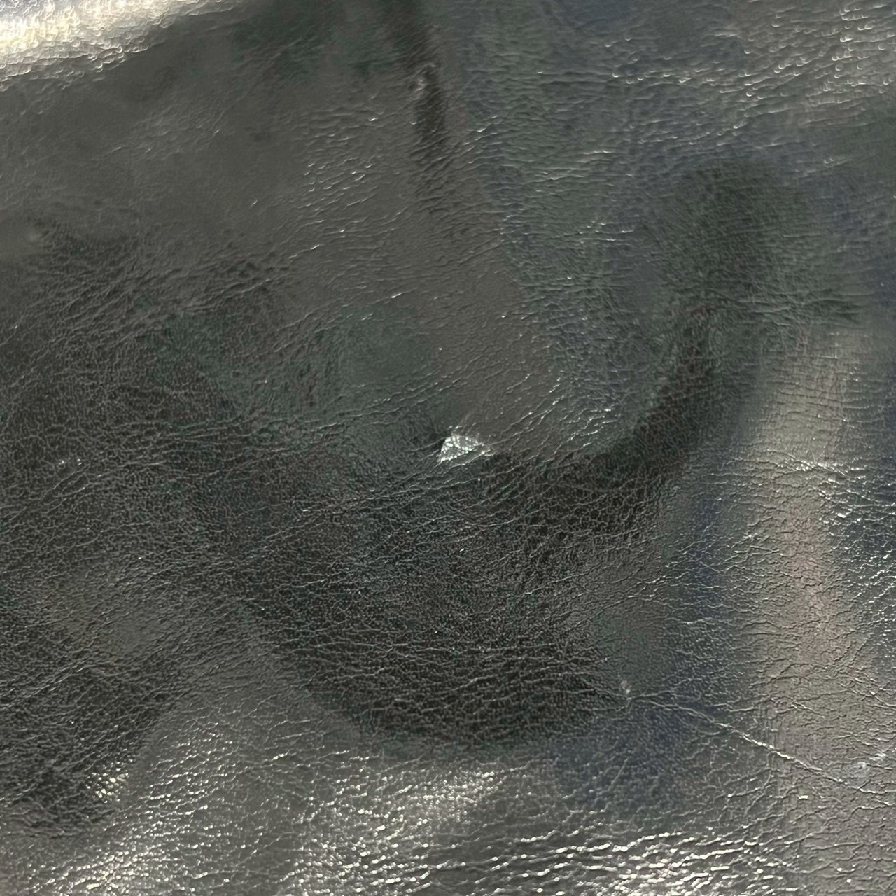 glossy enamel yellow stitch shirt jacket