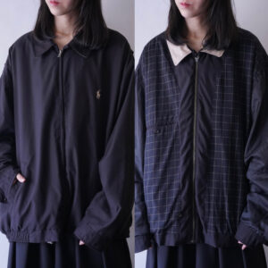 【RalphLauren】graph check lining smooth poly drizzler jacket