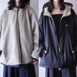 【NIKE】nylon × sweat reversible over jacket