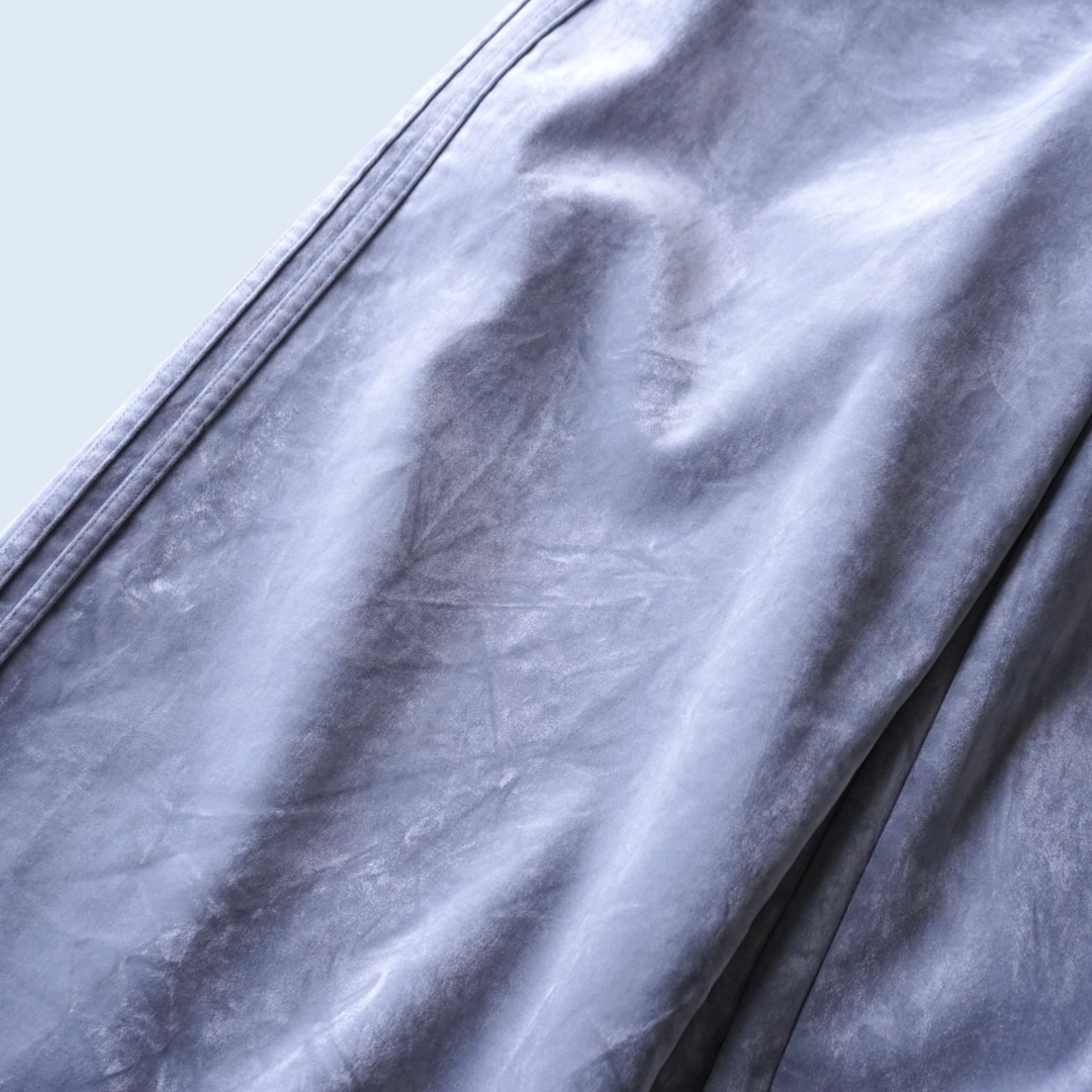 【adidas】fake suede baggy silhouette gray wide track pants