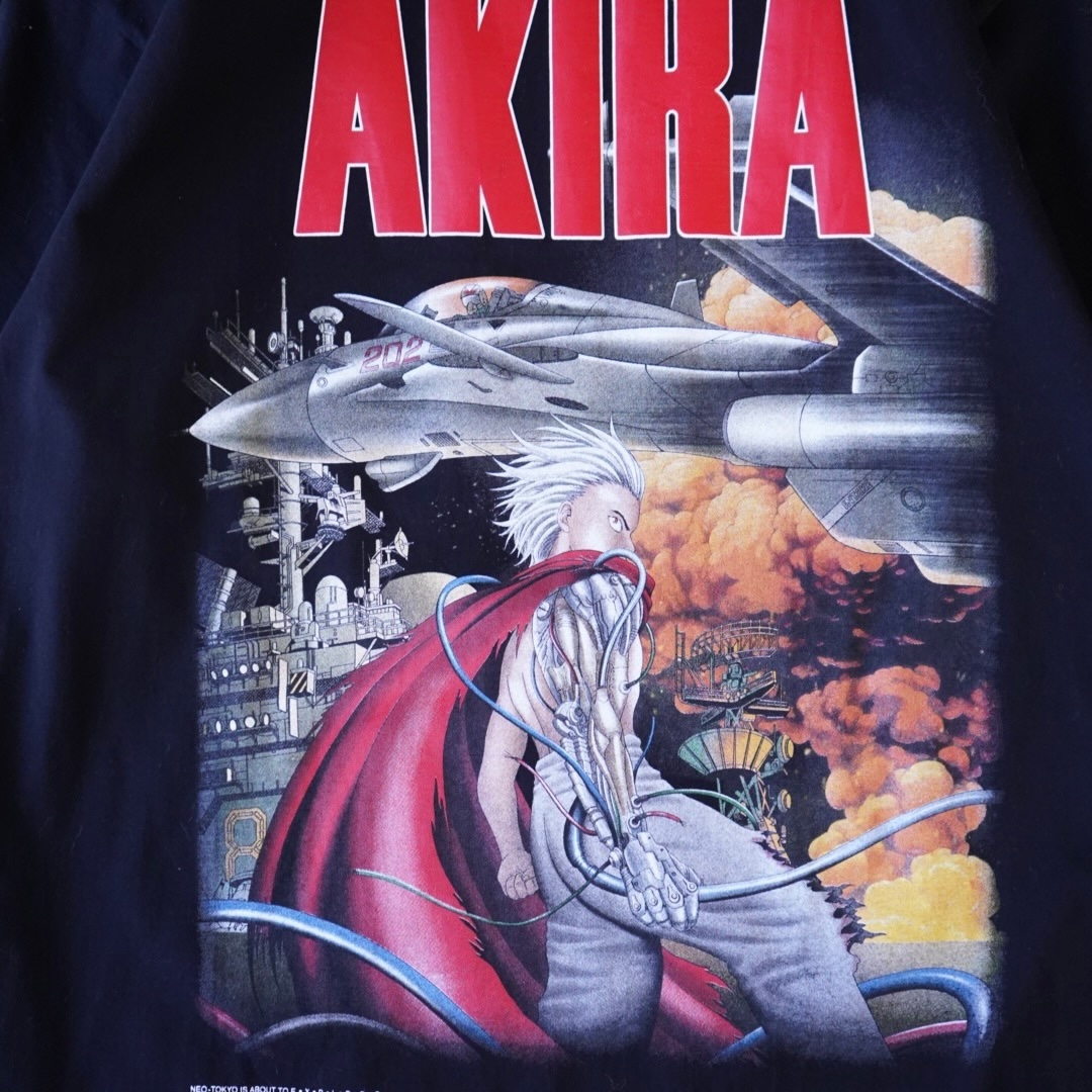 "迫力満点鉄雄のピン / AKIRA" double side print tee
