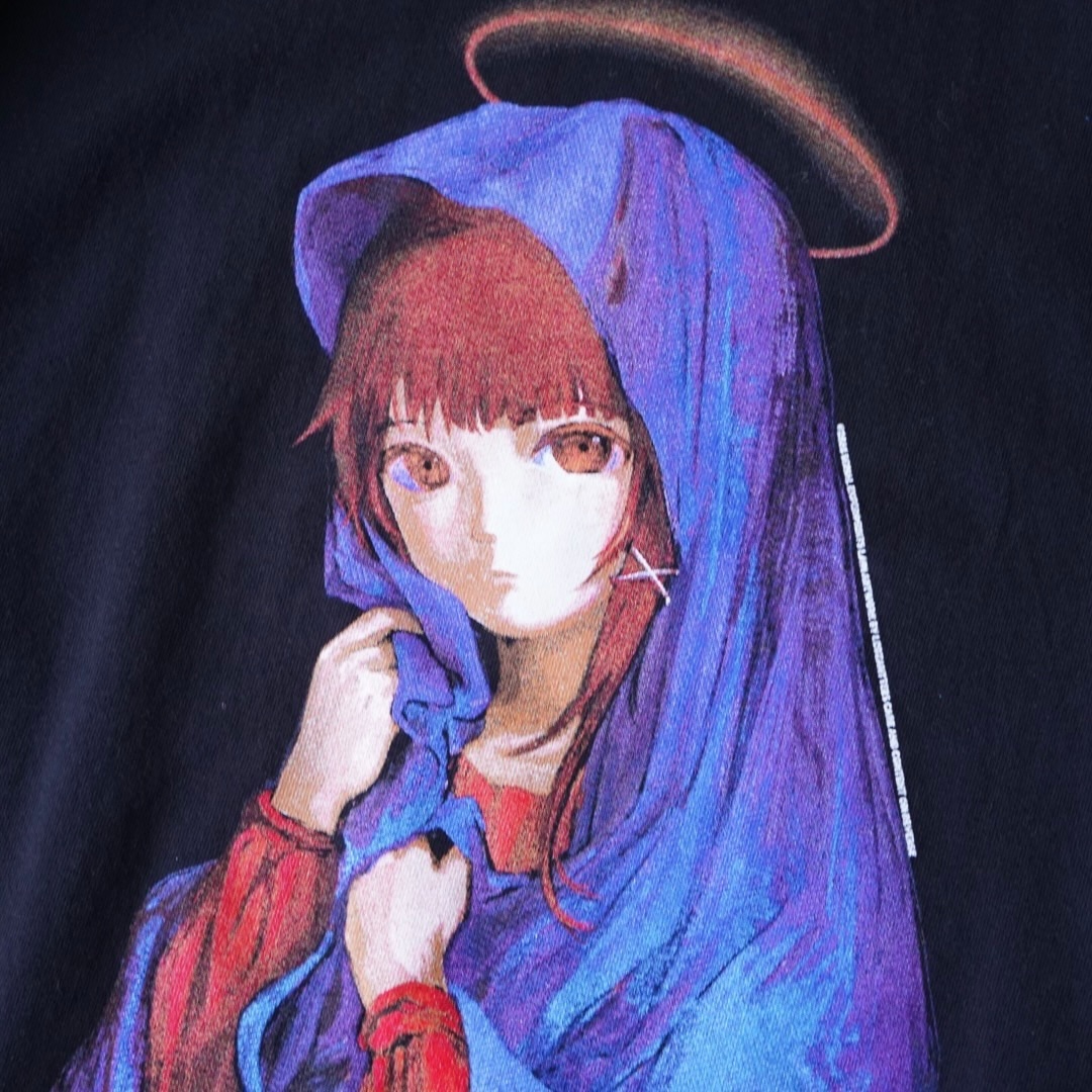 "聖母マリアパロ玲音 / serial experiments lain" print tee