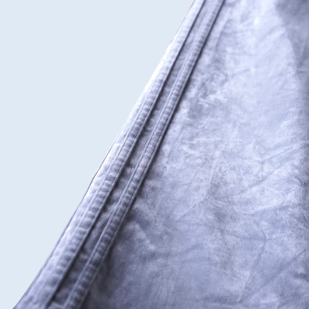 【adidas】fake suede baggy silhouette gray wide track pants