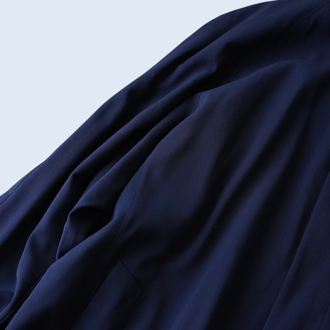 high neck minimal design long coat