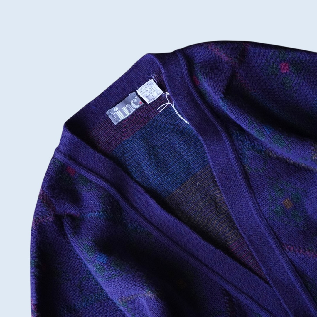 rare purple color short length cardigan