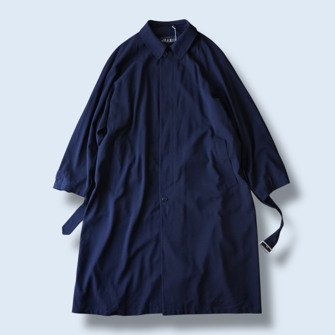 high neck minimal design long coat