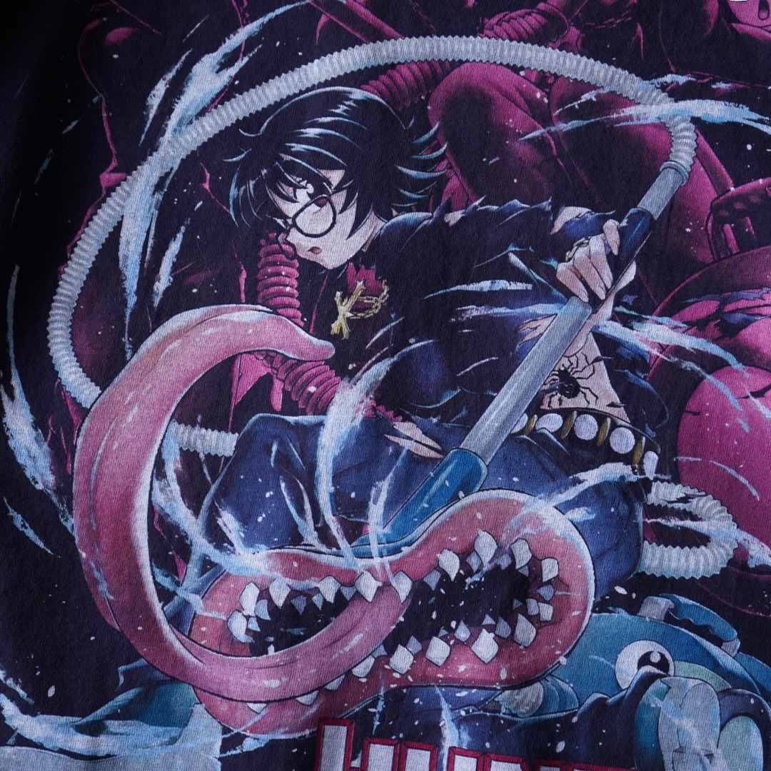 "シズクとデメちゃん×躍動感 / HUNTER×HUNTER" print tee