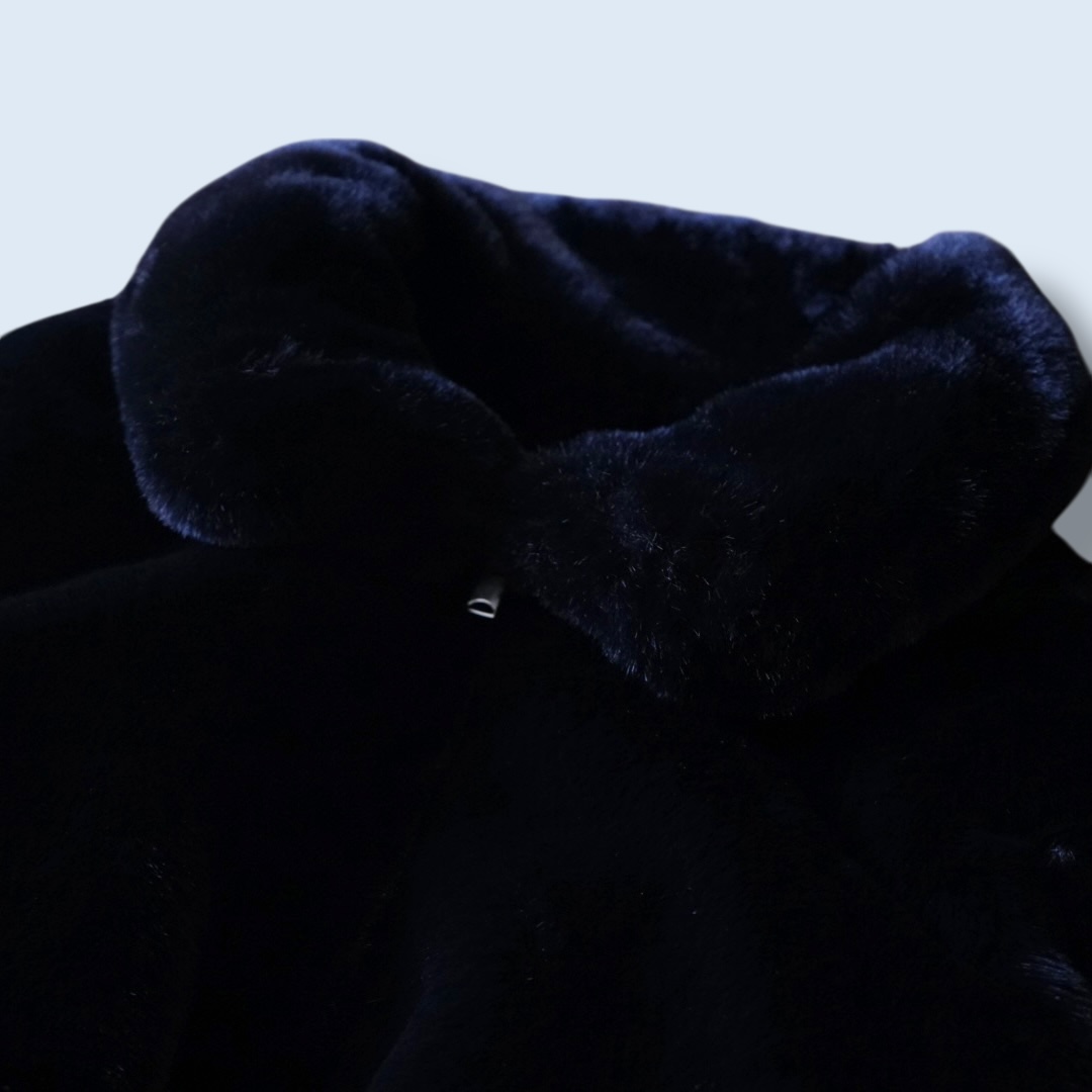 mofumofu fake fur short length jacket