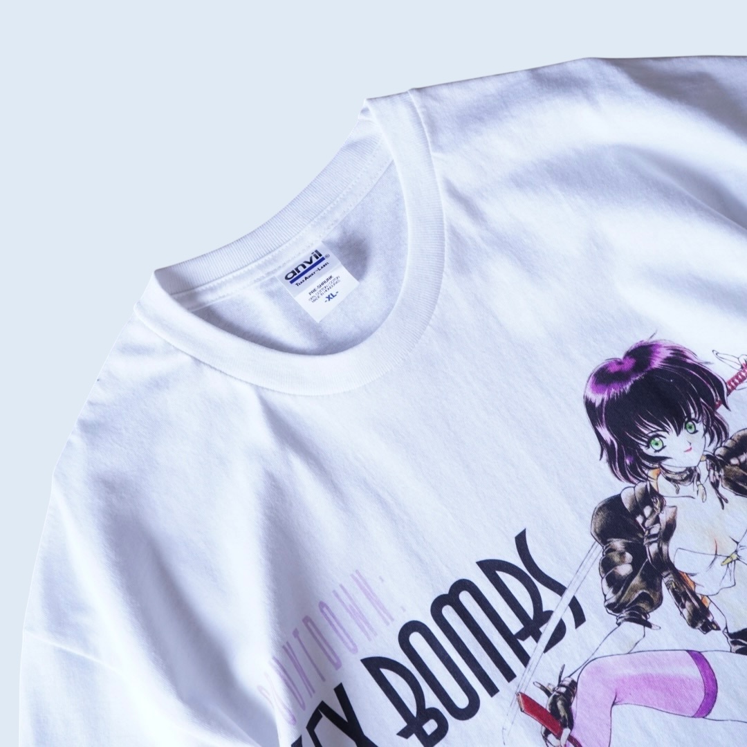 “年代感ピンナップガール / うたたねひろゆき” double side print tee