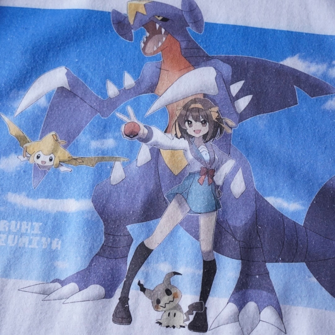"強ポケ使いハルヒ / ハルヒ×ポケモン" print tee