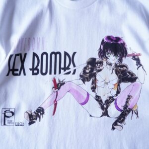 “年代感ピンナップガール / うたたねひろゆき” double side print tee