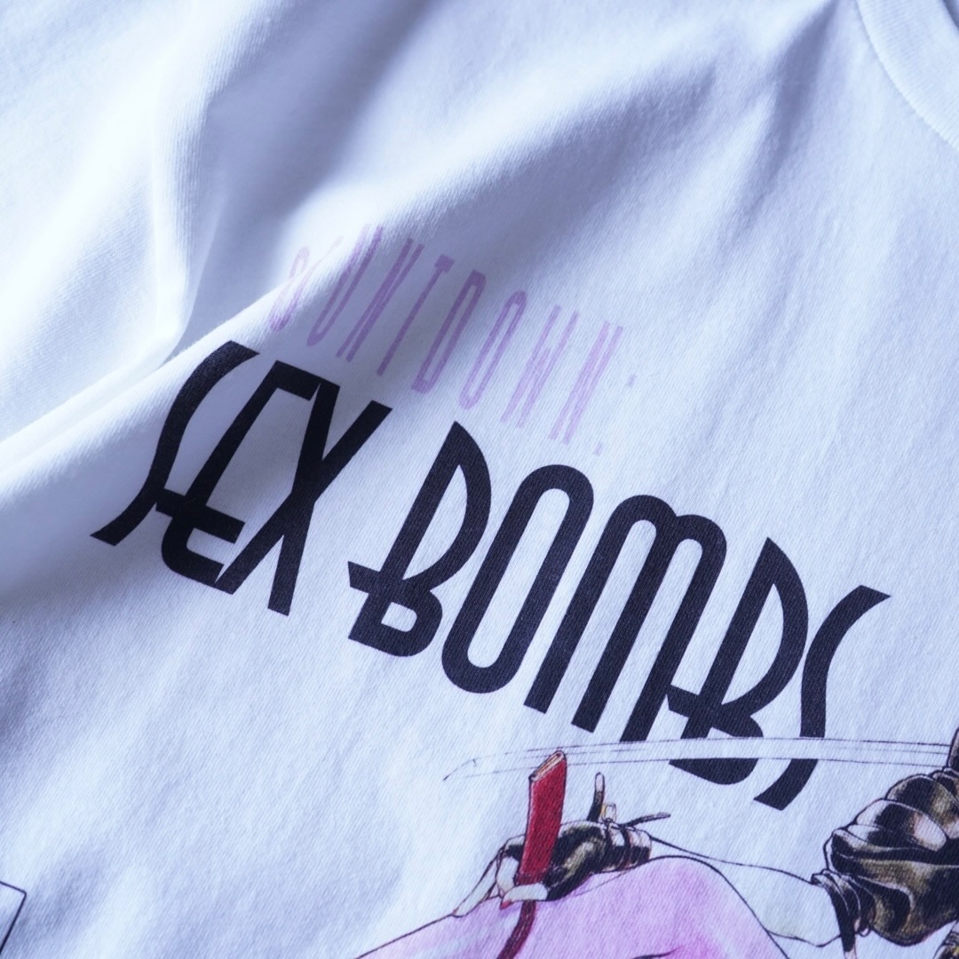 “年代感ピンナップガール / うたたねひろゆき” double side print tee