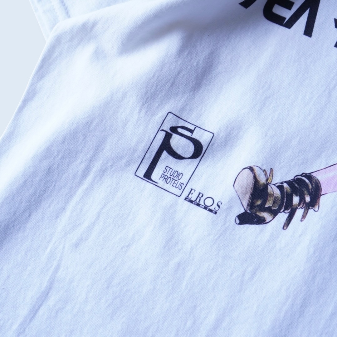 “年代感ピンナップガール / うたたねひろゆき” double side print tee