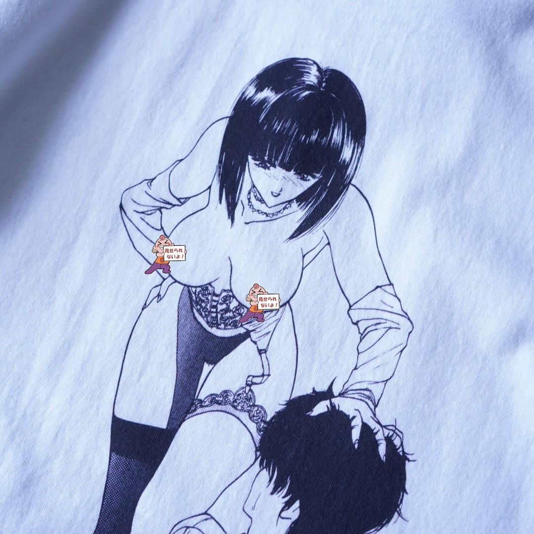 “年代感ピンナップガール / うたたねひろゆき” double side print tee