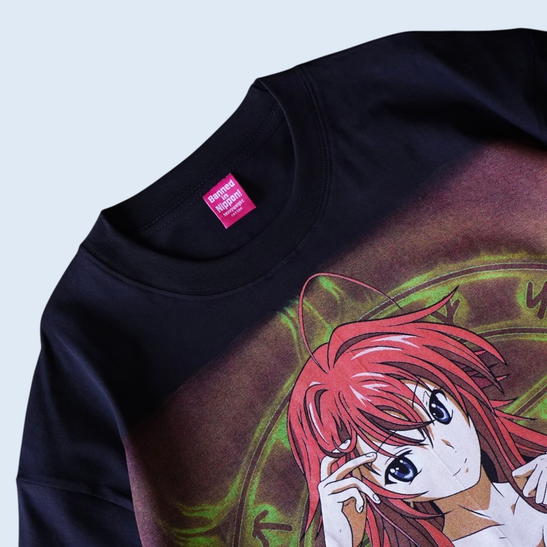 “リャンメンデカプリモザイク必須 / ハイスクールD×D” double side print tee