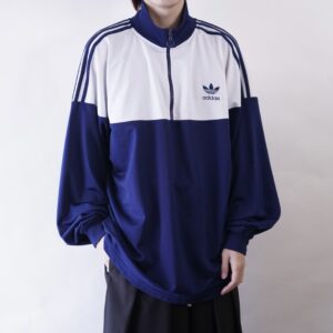 【adidas】vintage half zip type track jacket