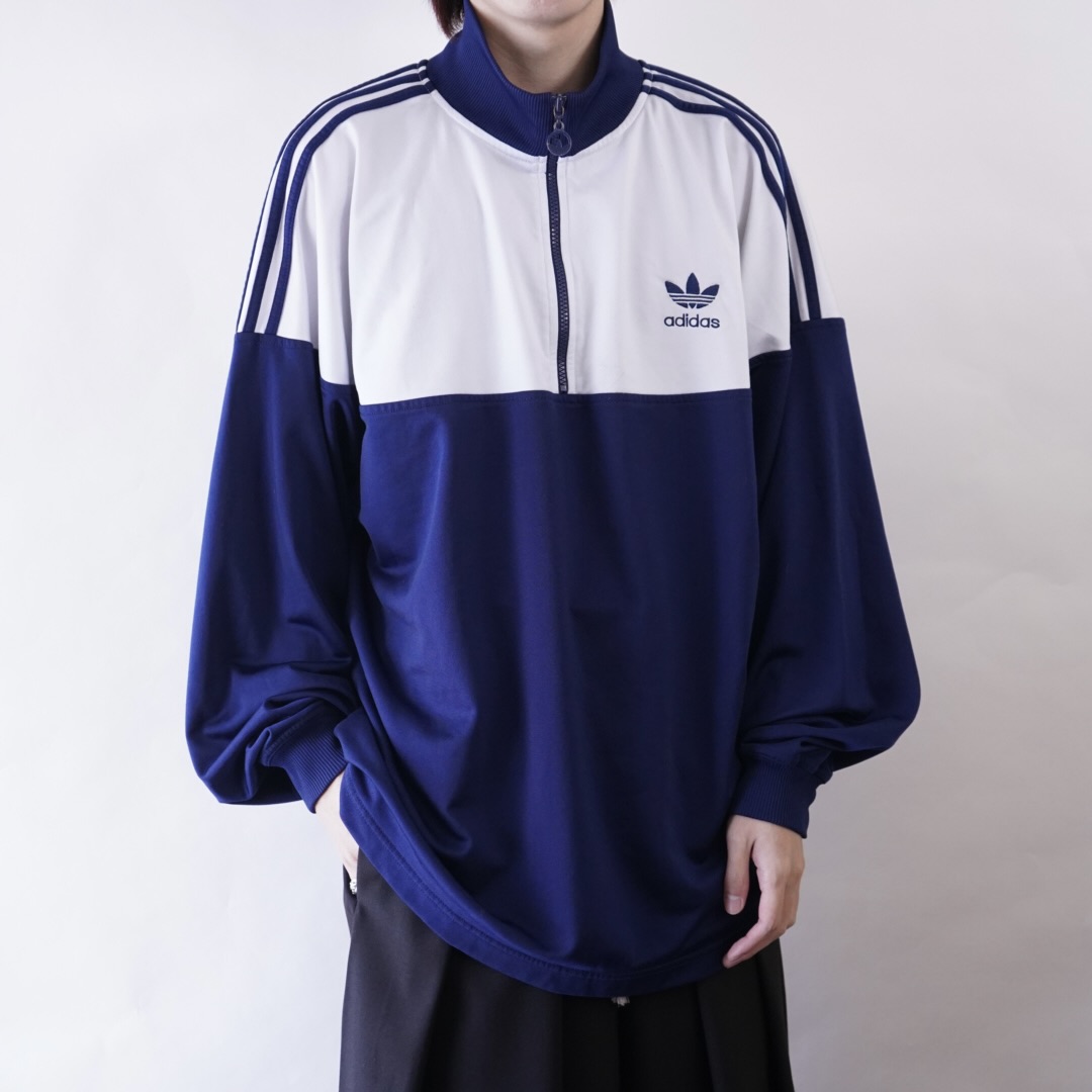 【adidas】vintage half zip type track jacket