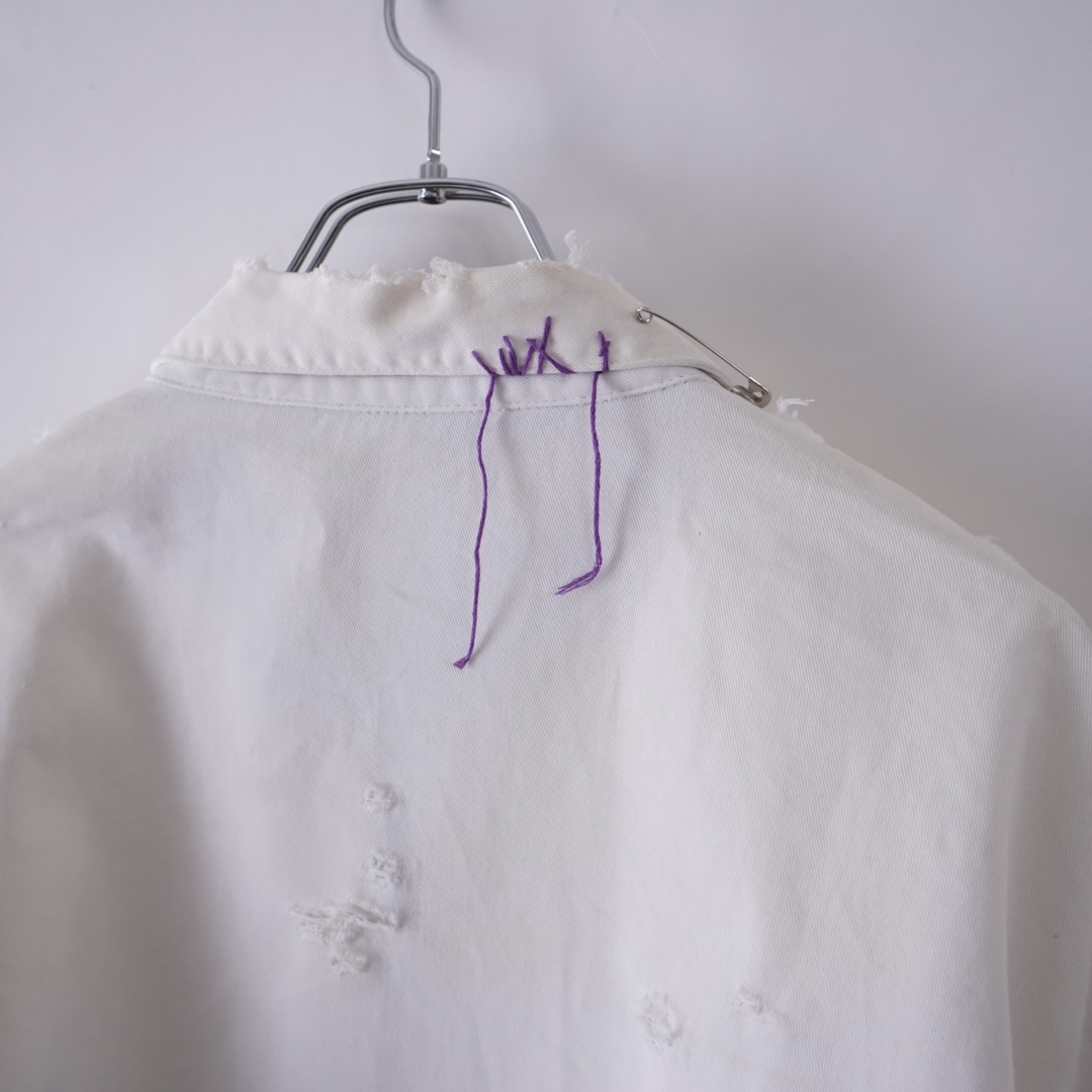 【EMBROIDERY REMAKE】"RalphLauren" BORO × PUNK purple rope custom drizzler jacket