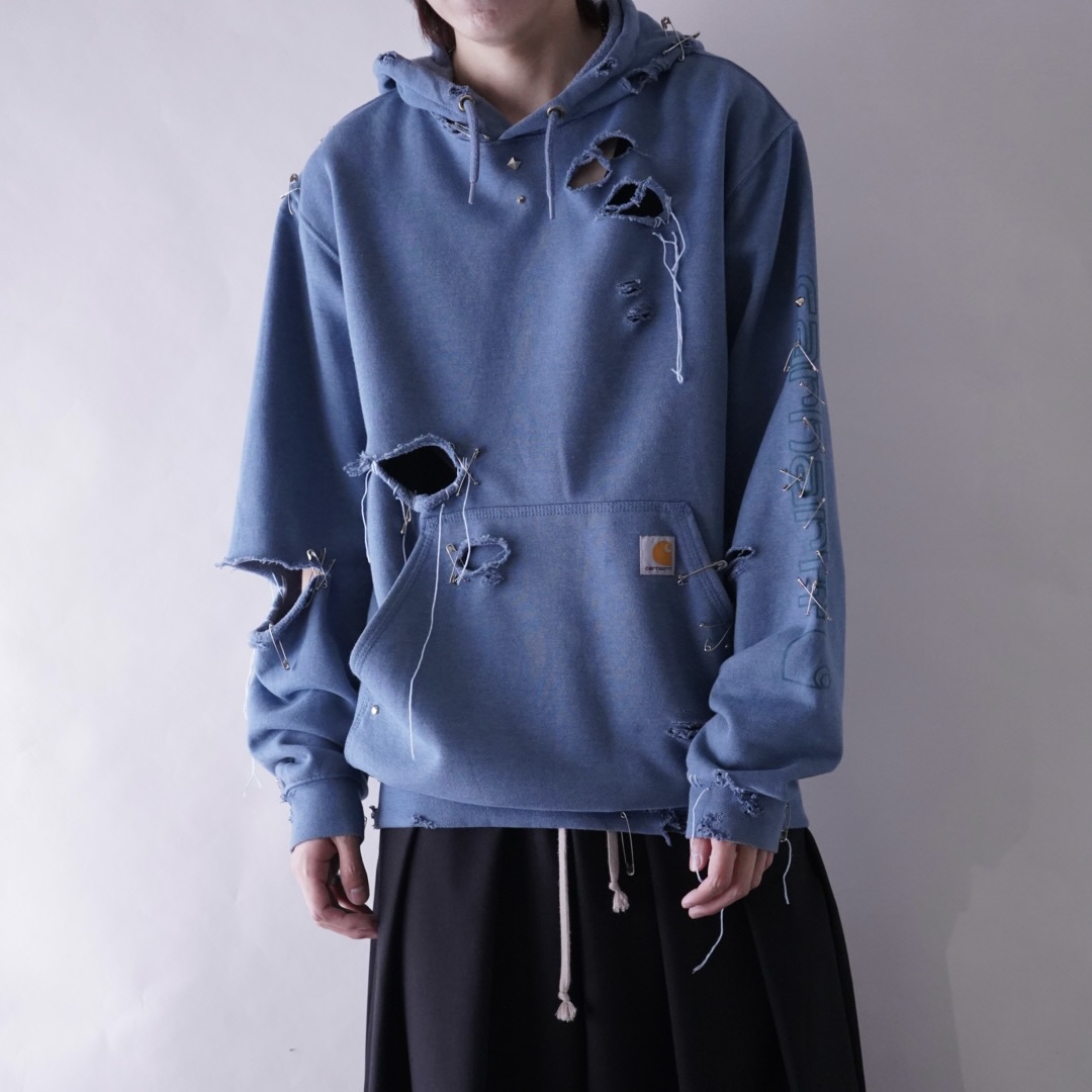 【EMBROIDERY REMAKE】"Carhartt" BORO × PUNK custom parka