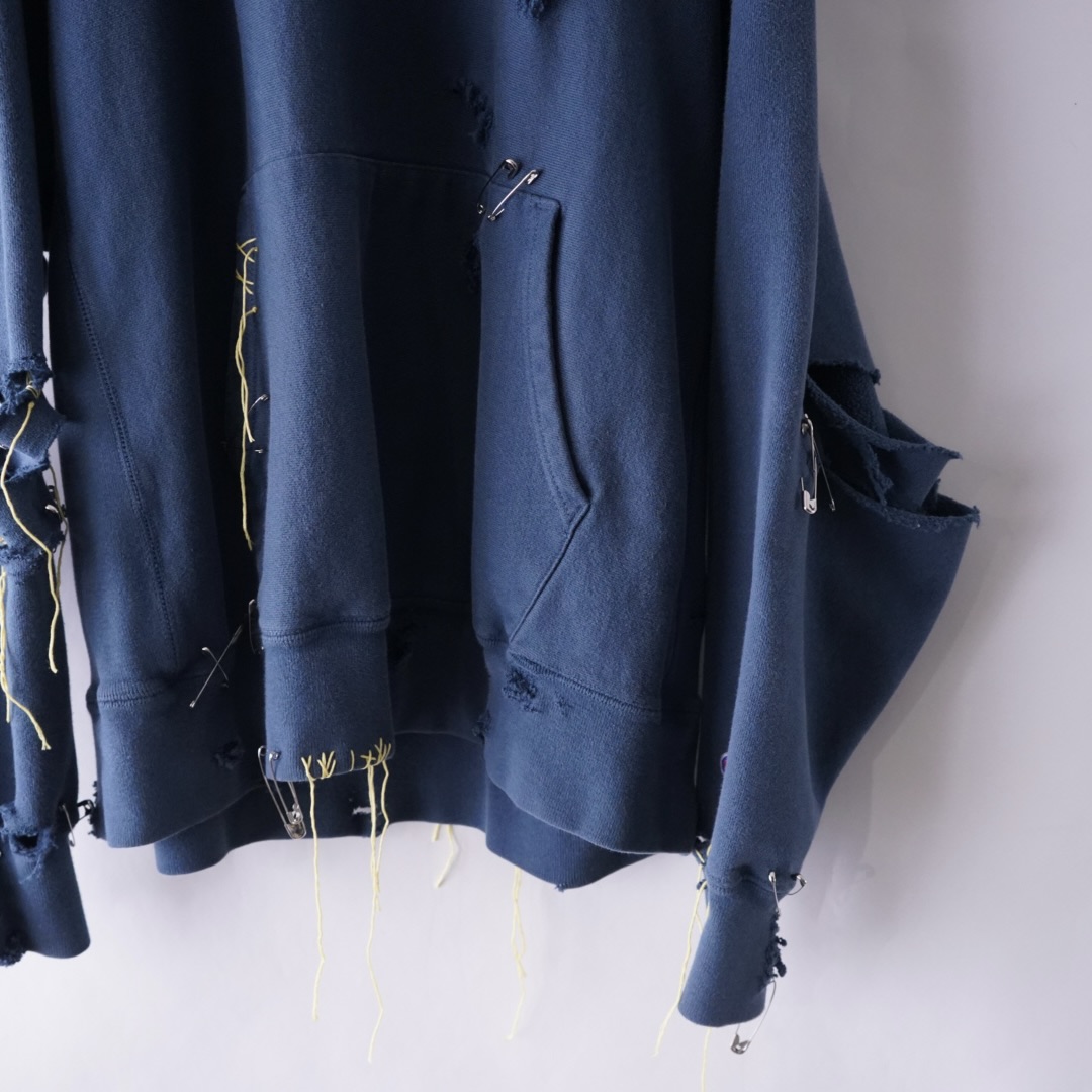 【EMBROIDERY REMAKE】"Champion" BORO × PUNK custom parka