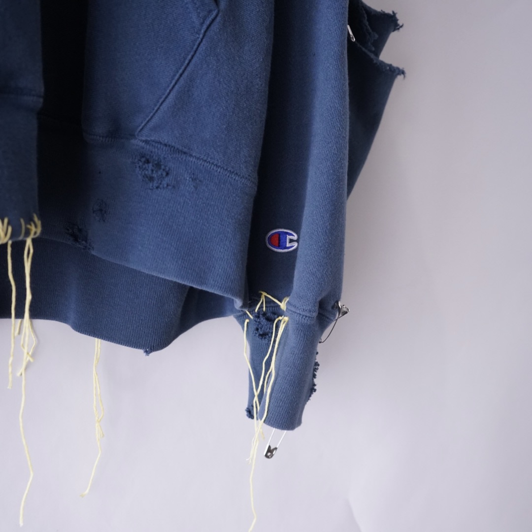 【EMBROIDERY REMAKE】"Champion" BORO × PUNK custom parka