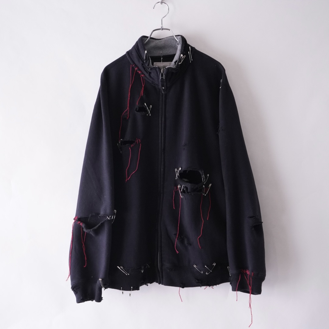【EMBROIDERY REMAKE】BORO × PUNK custom sweat jacket