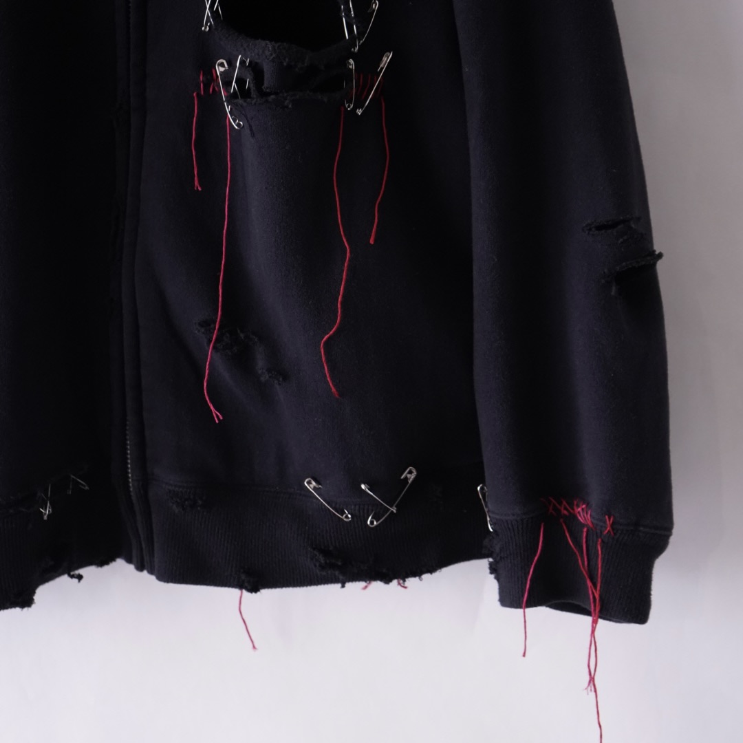 【EMBROIDERY REMAKE】BORO × PUNK custom sweat jacket