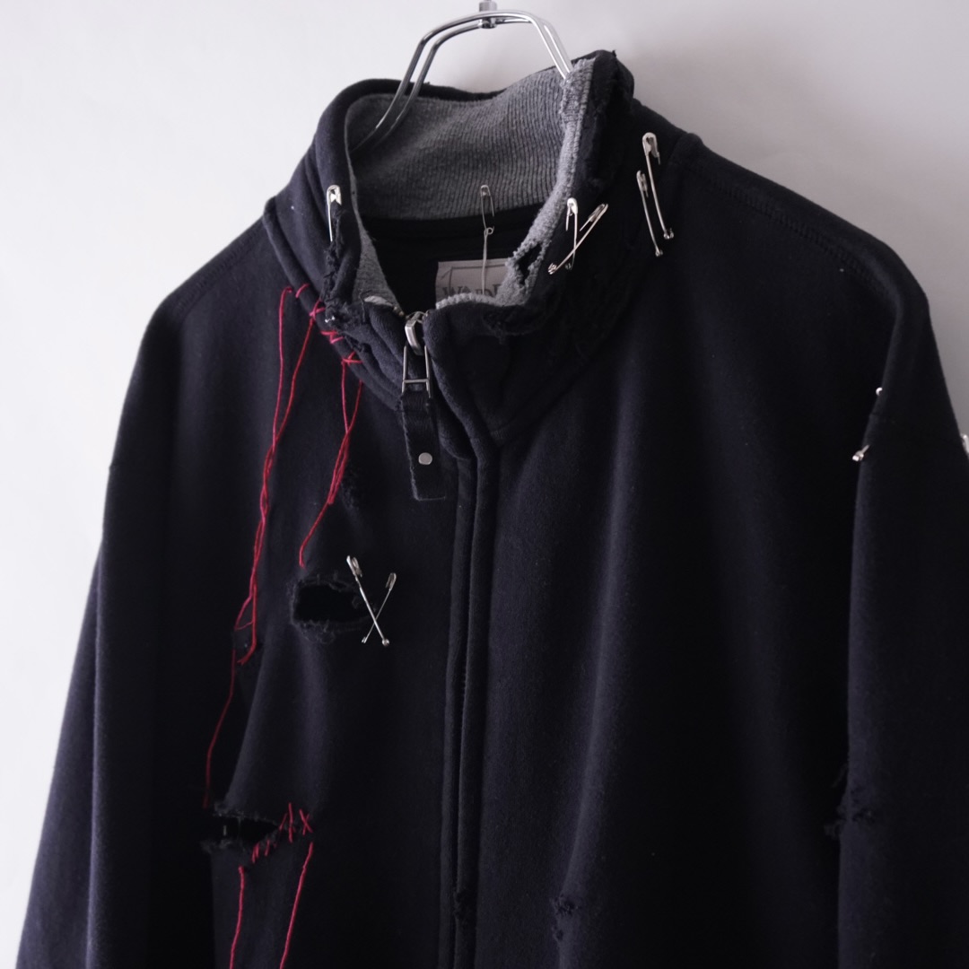 【EMBROIDERY REMAKE】BORO × PUNK custom sweat jacket