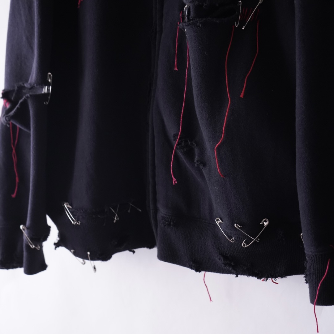 【EMBROIDERY REMAKE】BORO × PUNK custom sweat jacket