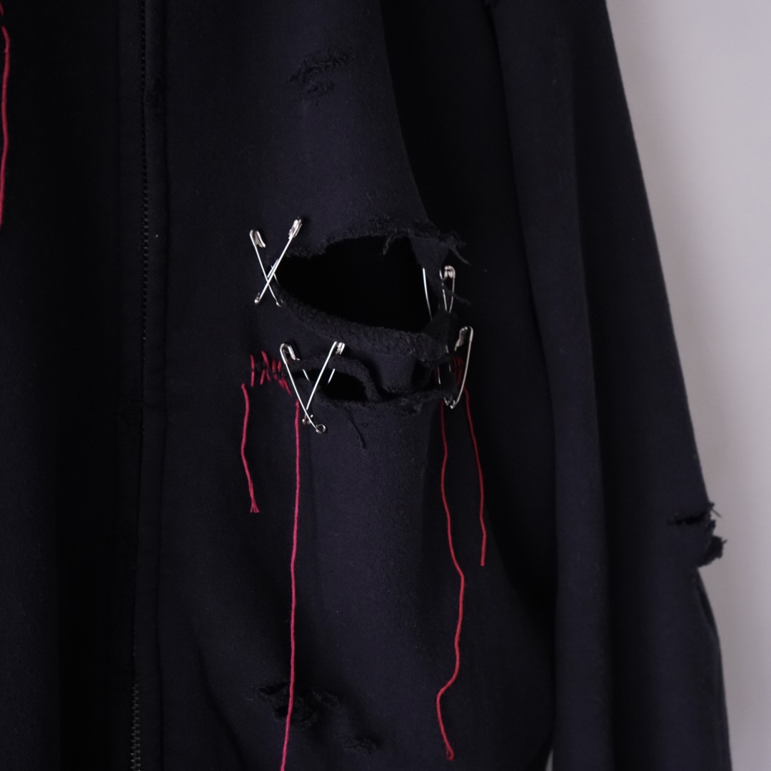 【EMBROIDERY REMAKE】BORO × PUNK custom sweat jacket