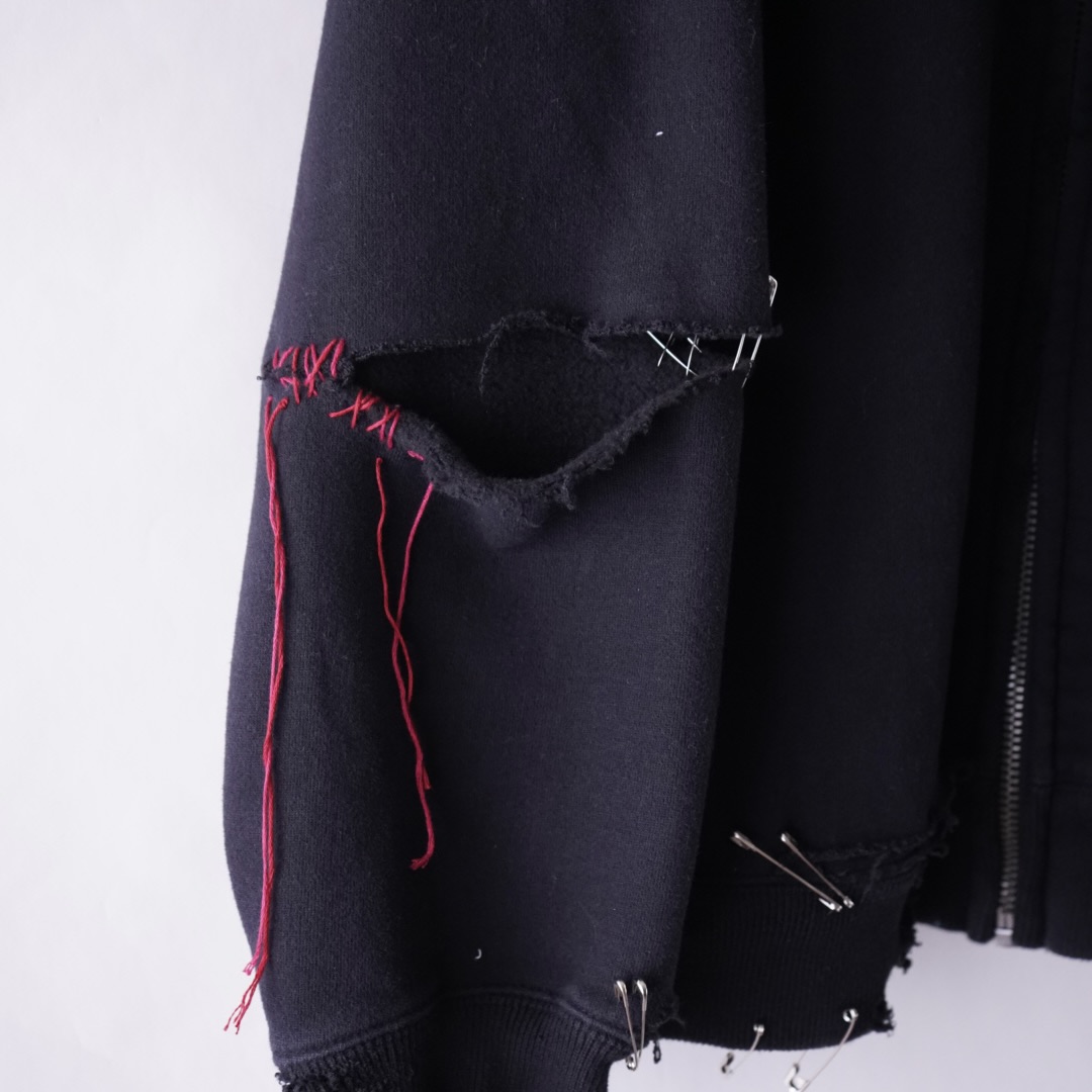 【EMBROIDERY REMAKE】BORO × PUNK custom sweat jacket