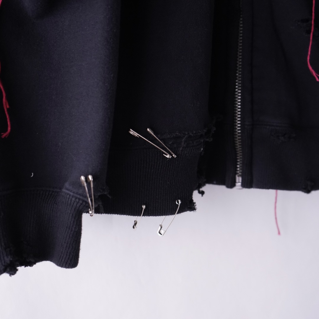 【EMBROIDERY REMAKE】BORO × PUNK custom sweat jacket