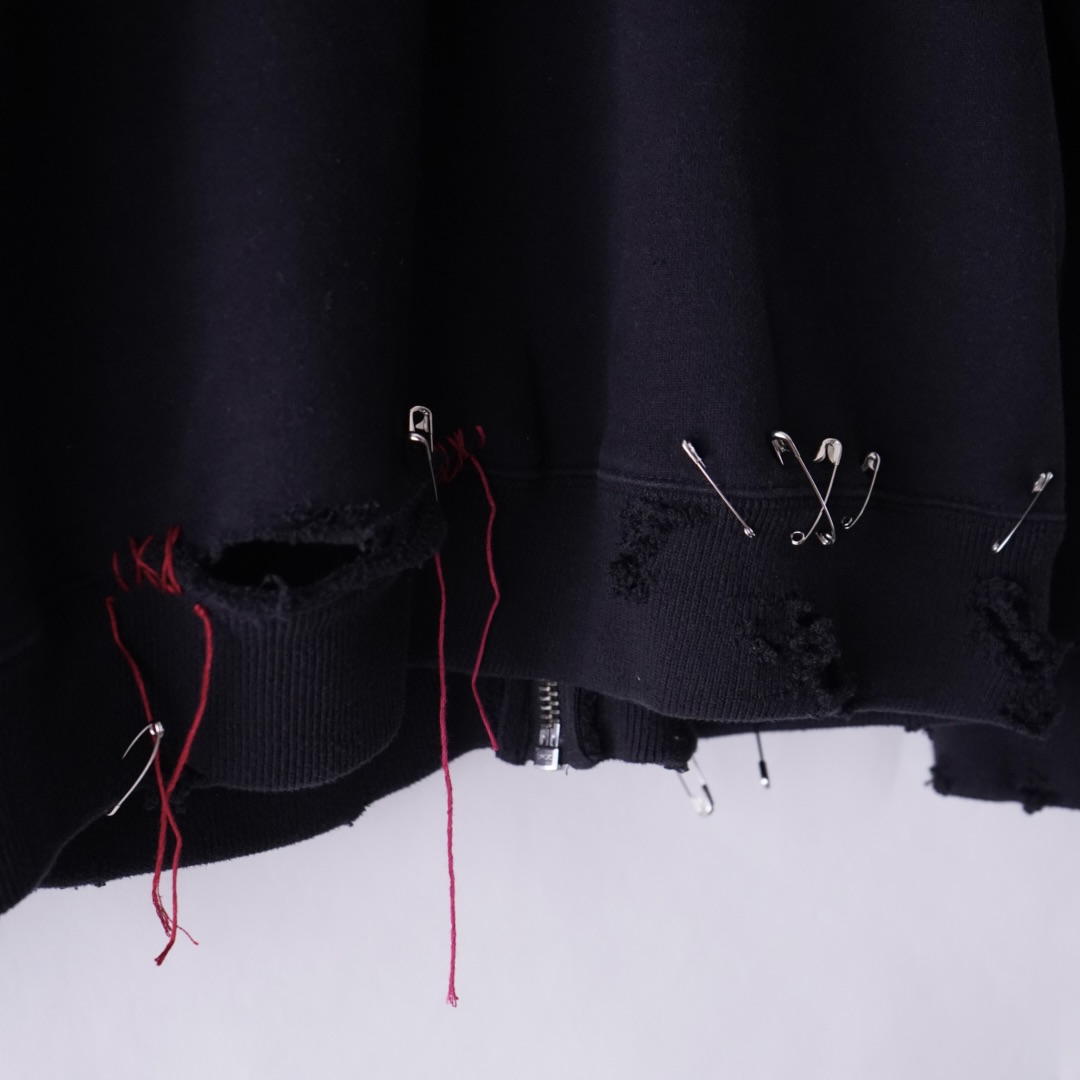 【EMBROIDERY REMAKE】BORO × PUNK custom sweat jacket