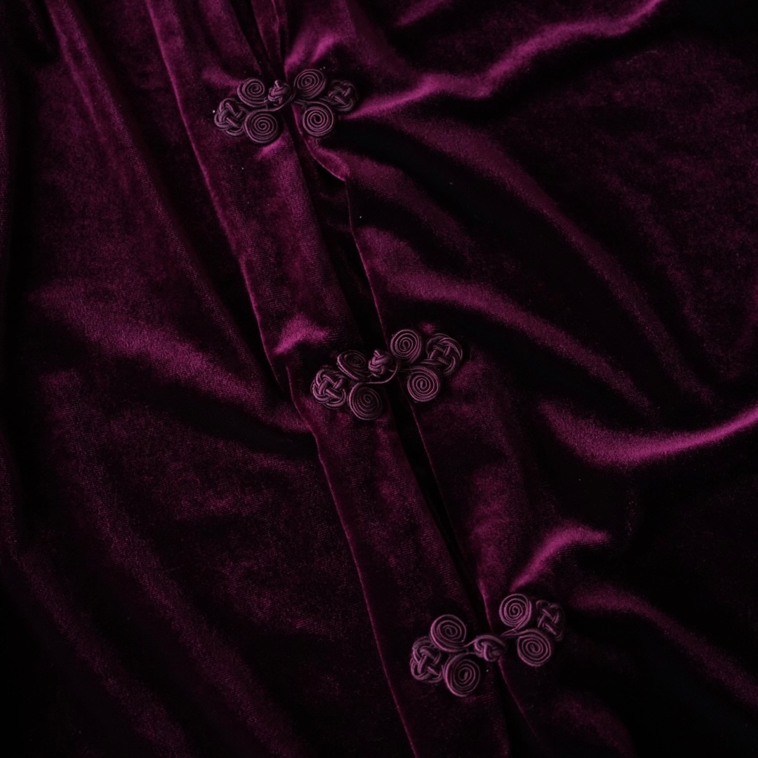 burgundy China velours shirt