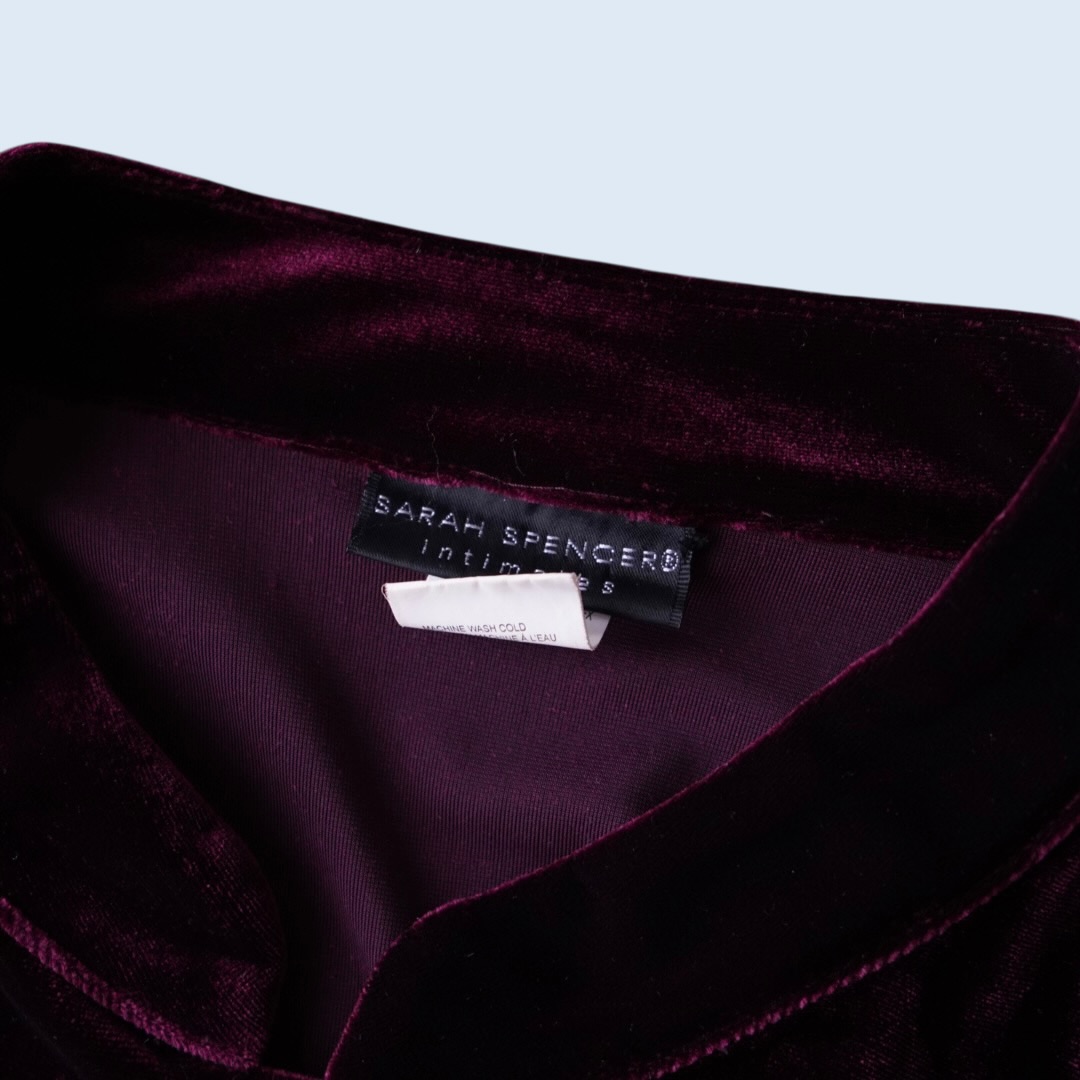 burgundy China velours shirt