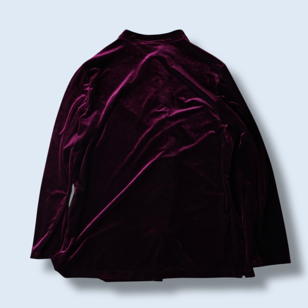 burgundy China velours shirt