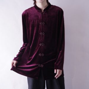 burgundy China velours shirt