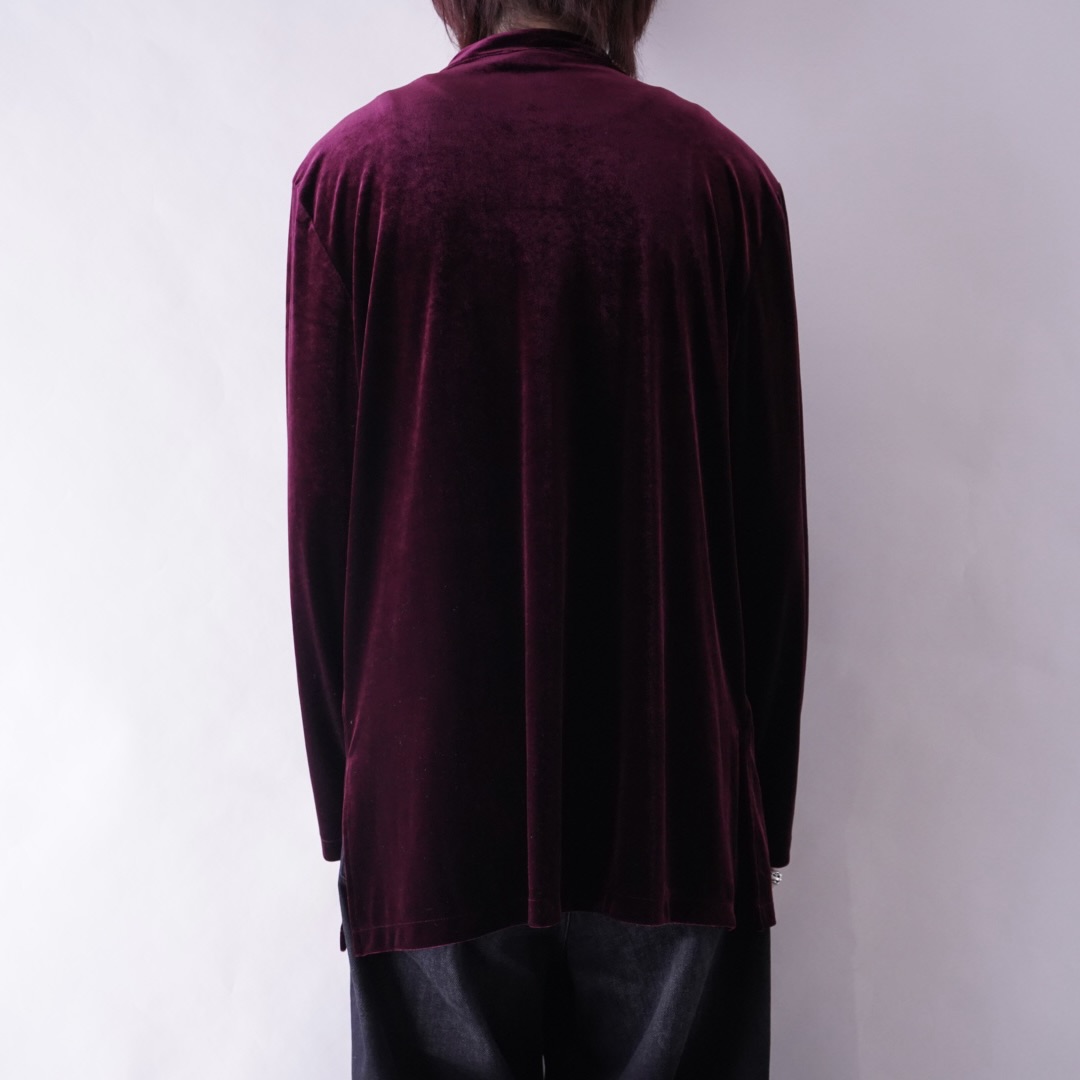 burgundy China velours shirt