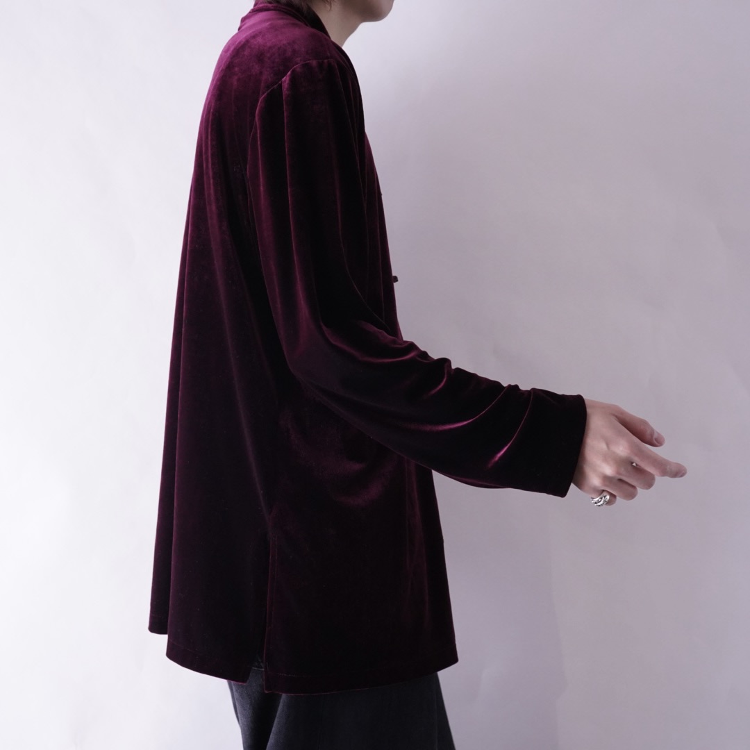 burgundy China velours shirt