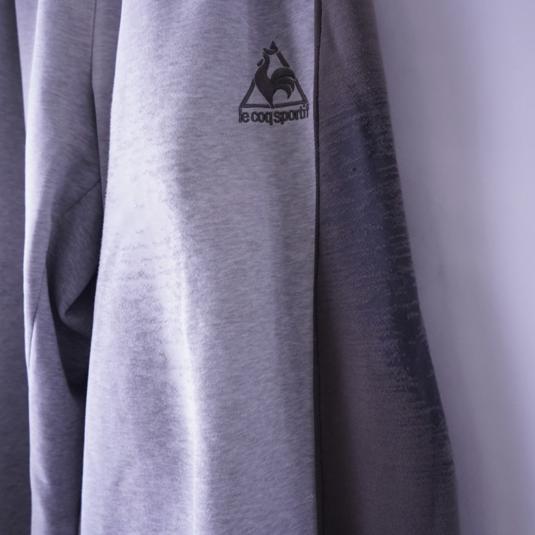 【Docking Remake】gray × brown real BORO docking super wide sweat pants