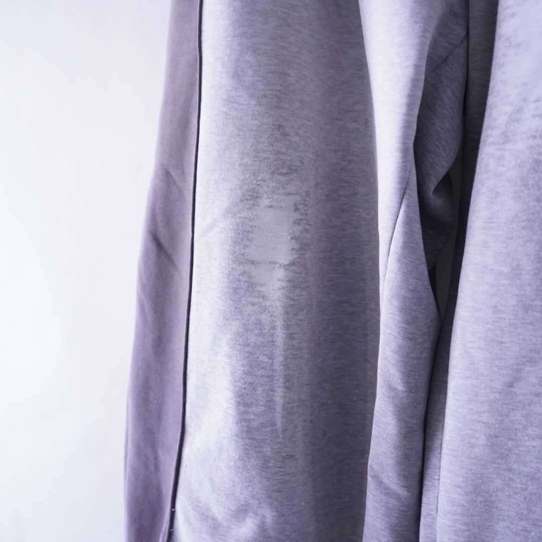 【Docking Remake】gray × brown real BORO docking super wide sweat pants