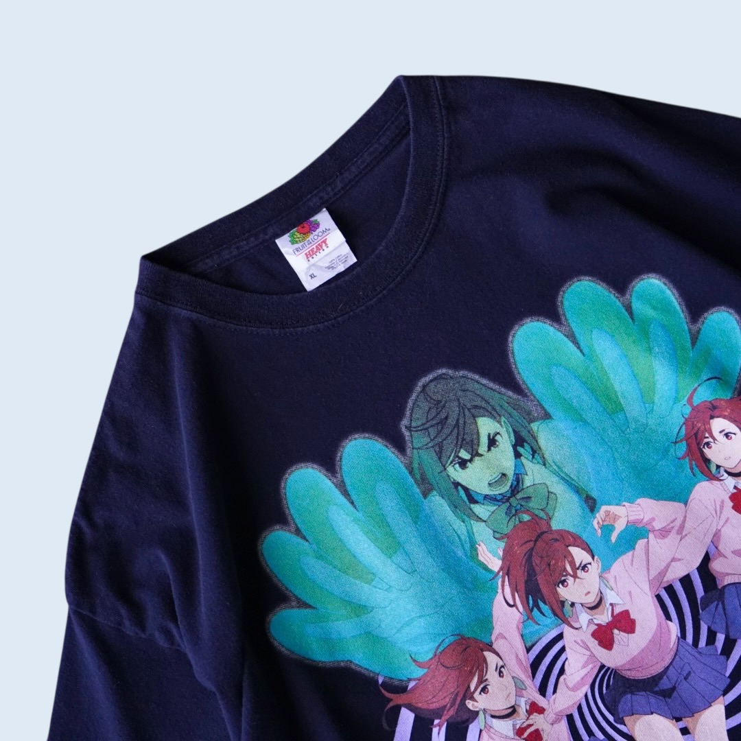 “桃のピン / ダンダダン” print tee