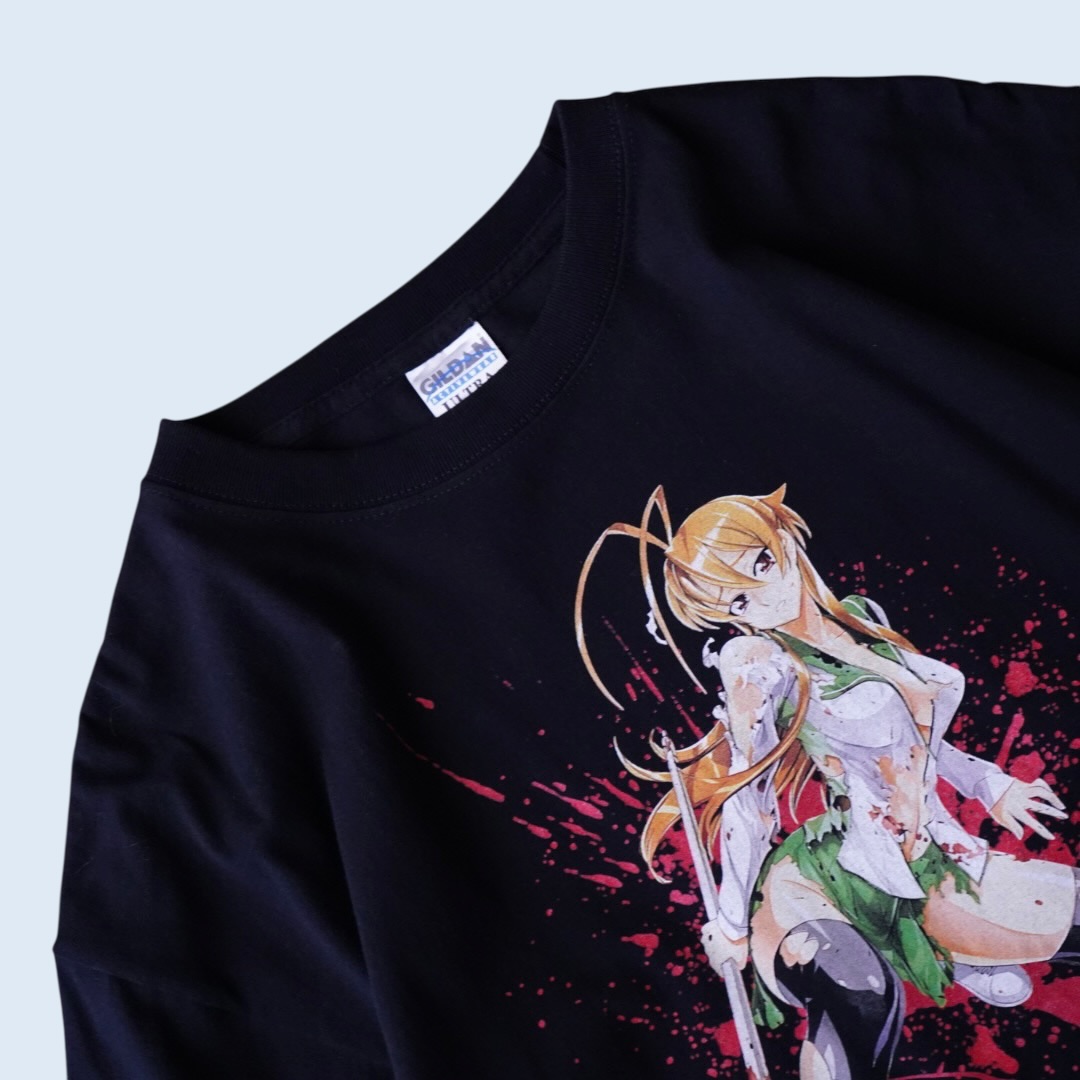 “宮本麗ピン / ハイスクール・オブ・ザ・デッド” print tee