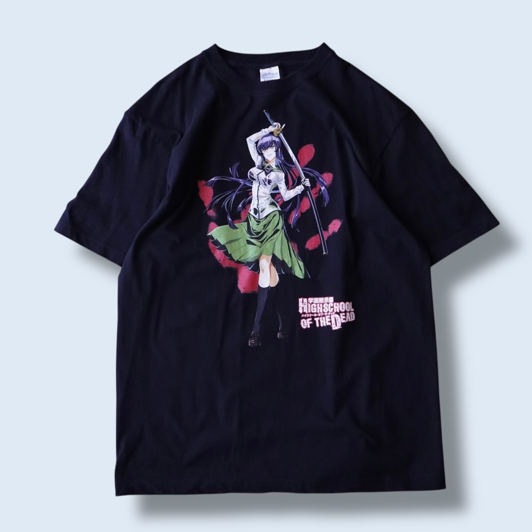 “毒島冴子ピン / ハイスクール・オブ・ザ・デッド” print tee