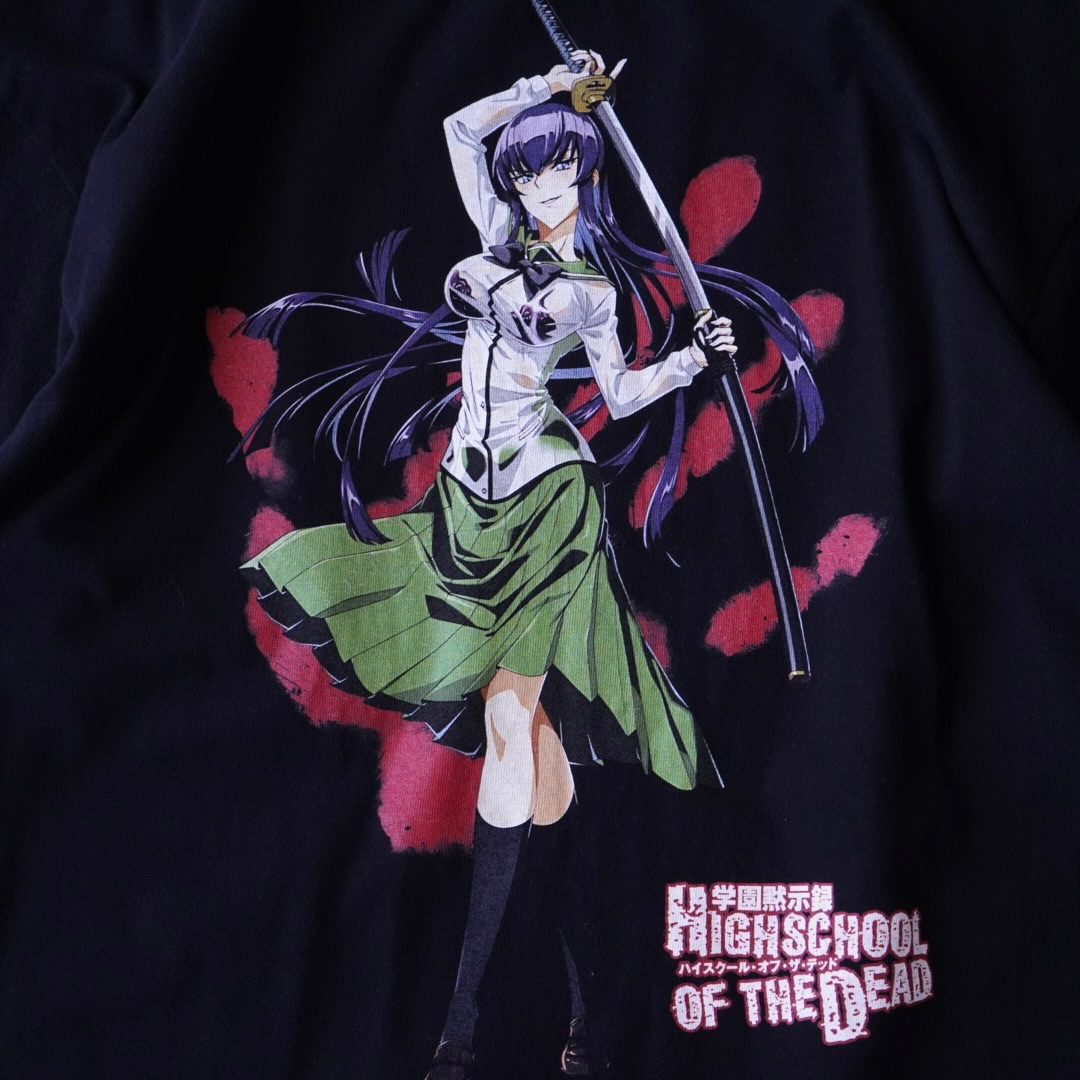 “毒島冴子ピン / ハイスクール・オブ・ザ・デッド” print tee