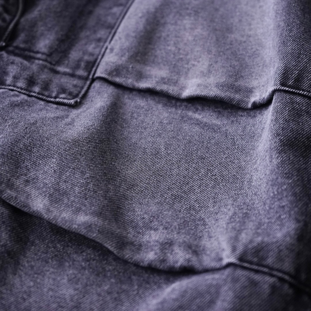 multi gimmick fade black gray techno wide denim pants