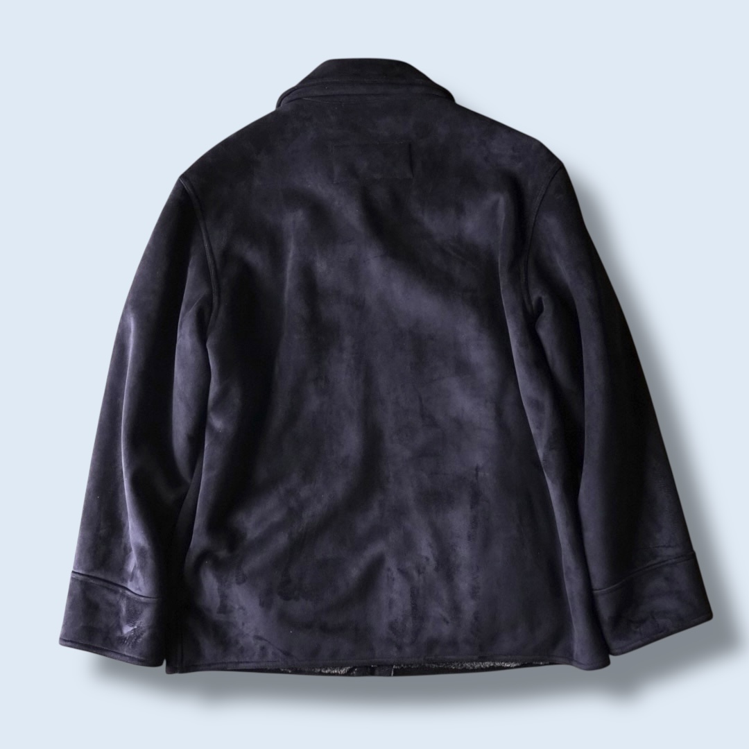 fake suede boa lining drizzler jacket