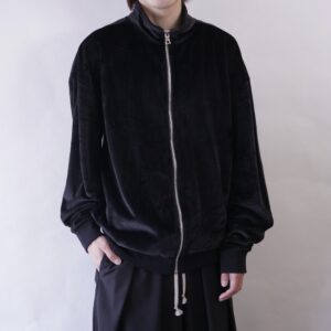 glossy velours track jacket